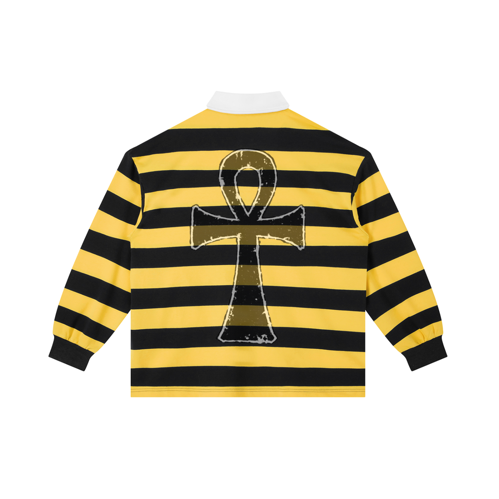 Color Block Stripe Polo Shirt