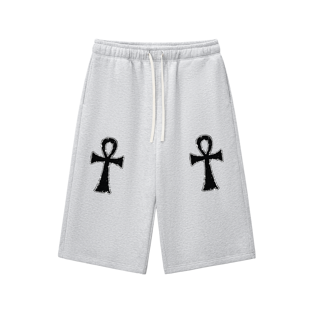 Ankh Relaxed Drawstring Three-quarter Sweatpants
