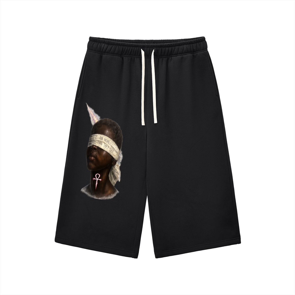 Relaxed Drawstring Three-quarter Sweatpants