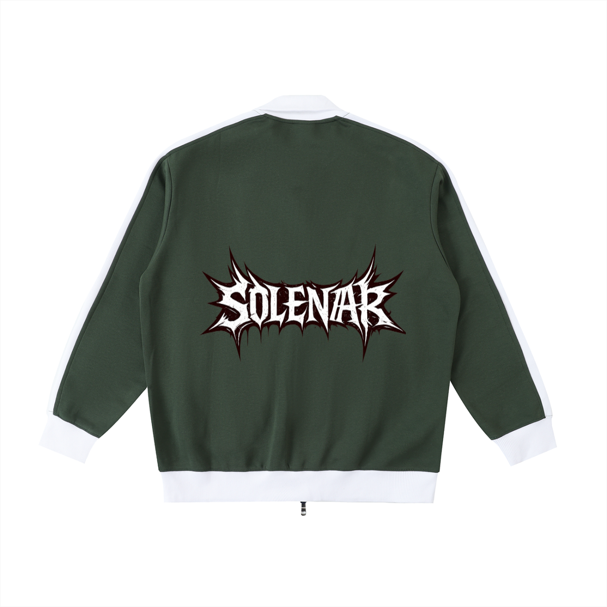 Contrast Trim Stand Collar Jacket